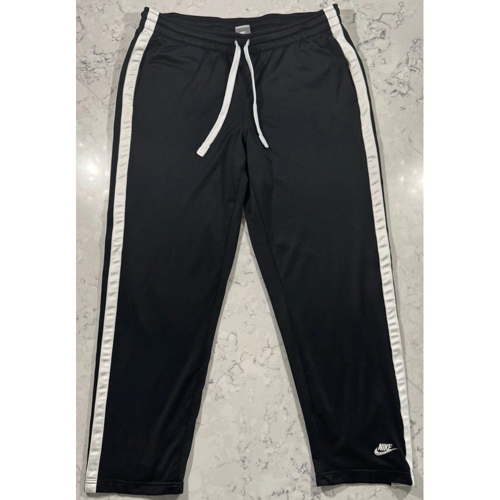 VTG Y2K Nike Track Pants Mens Large‎ Black Athleisure Streetwear Swoosh Logo